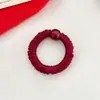 Scrunchie Plissado de Cetim de Alta Qualidade para Mulheres, Prendedor de Cabelo Vermelho de Ano Novo, Elástico Durável de Alta Elasticidade