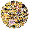 60 Pegatinas Lindas de Caritas Amarillas, Pegatinas para Cuaderno Divertido, Taza de Agua, Casco, Maleta, Cuaderno al por Mayor