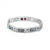 Pulsera Magnética de Doble Fila de Nuevo Estilo Transfronteriza Moda Europea y Americana para Hombre Pulsera con Pegatina de Fibra de Carbono Joyería al por Mayor