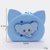 Bolsa de Moedas Gatinho com Buraco em Silicone DIY Pingente Fofo de Bolsa Infantil Armazenamento de Moedas para Fone de Ouvido Cabo de Dados