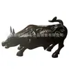Oficina Longitud 1.36m 1.8m Adorno de Toro de Cobre Estatua de Toro de Wall Street de Cobre Puro Escultura Gui