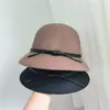 Nuevo Sombrero de Lana Estilo Francés Simple Decorado con Cuerda de Cuero Otoño e Invierno Cálido y Versátil Elegante Sombrero Retro para Mujer