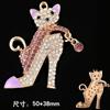 Nuevo zorro de perla cabeza colgante accesorios para joyería DIY accesorios creativos de diamante accesorios para salida de aire del coche venta al por mayor