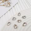 Rhinestones Blancos de Fondo Puntiagudo para Uñas, Rectangulares Blancos Transparentes Super Brillantes, de Forma Irregular, Vidrio Tipo Caramelo de Roca y Rhinestones de Forma Especial para Decoraciones de Uñas