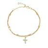 Pulsera Cruzada de Doble Capa Vintage de Lujo Ligero para Mujer, Diseño de Moda, Joyería Versátil de Moda Nueva de Gama Alta