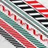 Fita Costurada Diagonal Listrada de Natal Personalizada de 2,5cm Fita para Embalagem de Caixa de Presente Acessórios de Decoração para Cena de Feriado