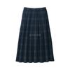 Falda Plisada de Lana Plana Muji Mujl Falda de Mujer Otoño e Invierno Falda Larga Engrosada Aspecto Adelgazante Falda de Cuadros