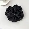 Elástico de Cabelo Satinado Brilhante na Cor Creme para Meninas, Estilo Preguiçoso, Coque Doce e de Alta Elasticidade para Mulheres