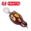 Rana negra Lei Qiang de 4,5 cm/7,5 g, suave, con modificación biónica, flotante, con ruido y lentejuelas, para tortugas.