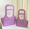 Caja de regalo de flores papel kraft cesta de flores portátil bolsa de embalaje floral para suministro transfronterizo caja de flores caja vacía caja de embalaje