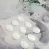 Cuentas de Concha de Caracol Herradura con Forma de Huevo No Porosas Anillo con Forma de Huevo Superficie Incrustada con Parche de un Solo Lado Joyería DIY Joyería
