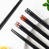 Palillos de estilo europeo, americano y japonés, de aleación, antideslizantes y resistentes al moho, esterilizables y puntiagudos para el hogar.