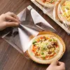 Bolsa de Embalaje de Bandeja de Papel para Pizza Bolsa de Embalaje Autosellante Bandeja Transparente Desechable para Pizza Bolsa Amortiguadora a Prueba de Aceite Bagels Pan Horneado