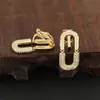 Pendientes de Clip Geométricos con Pedrería Sin Perforaciones, Ultra Brillantes, Artesanía Pesada, Estilo Europeo y Americano, de Nicho, Lujo Ligero, Pendientes Elegantes