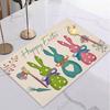 Jogo Americano Páscoa Desenho Coelho Ovo Jogo Americano Casa Cozinha Isolamento Térmico Porta Copos Anti-queimadura Linho Jogo Americano Ocidental