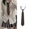 Corbata Jk Borgoña para Mujer, Estilo Japonés, Rayas, Fácil de Usar, para Fotos de Graduación, Toga de Licenciatura, Accesorio de Uniforme Escolar