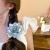 Estilo bohemio de vacaciones clip de flor rosa clip de tiburón para el corazón de chica网红 dulce de alta calidad accesorios para el cabello