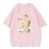 Camiseta casual de manga corta de conejo con flor para verano, ropa de pareja de verano, nueva moda verano 2024, verde militar, marca de moda, súper popular en Instagram