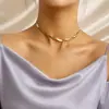 Jóias transfronteiriças europeias e americanas na moda de dupla camada enrolamento osso de cobra colar colar feminino estilo fada nicho design colar