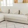 Elegante funda de sofá de encaje estilo europeo, color beige, cobertura total, antideslizante, tela gruesa, funda para respaldo de sofá extragrande
