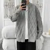 Suéter versátil casual con cremallera, moderno y elegante para adolescentes, estilo primavera y otoño para hombres, suéter de punto trenzado con patrón de rombos, casual