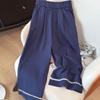 Pantalones Anchos de Algodón Tencel y Lino para Mujer, Pantalones Cropped de Verano con Caída Recta de Cintura Alta, Pantalones Casuales Finos y Sueltos de Lino