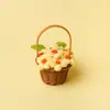 Cestas de Flores Tejidas Hechas a Mano Creativas con Flores Secas, Regalos para Mamá, Regalos para Maestros, Regalos Navideños, Decoraciones Dopamina para Escritorio