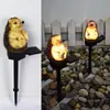 Nova lâmpada de gramado externa solar transfronteiriça, luz de paisagem para pátio de villa de animal de desenho animado montada no solo em resina