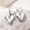 Pendientes Aogu Cross-border con chapado en cobre caliente de oro de 18 quilates con cara lisa y amor, diseño para mujer, personalidad de nicho, con contraste de color, nuevos