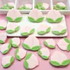 Decoraciones de adornos de pastel de rodajas de durazno hechas a mano de chocolate para celebraciones de cumpleaños de personas mayores, adornos para pastel de cumpleaños de rodajas de durazno grandes y pequeños