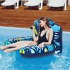 Toldo Solar de Verano Hamaca de Protección Solar para Piscina con Asiento en Forma de U para Adultos Silla de Playa Gruesa Silla Lounge Hamaca Flotante para Descansar