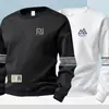Moletom masculino de outono e inverno, solto e grosso, pulôver com gola redonda, camiseta de manga comprida, tamanho grande, moderno, versátil e confortável