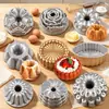 Molde para Pastel Hueco de Aluminio Fundido Ciclón Calabaza Corolla Forma de Corazón Rosa Engrosado de 10 Pulgadas Molde para Hornear Antiadherente por Ambos Lados