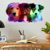 Va-F735 Pegatinas de Pared Decorativas para Dormitorio, Sala de Estar, Entrada, Perro Divertido Pintado con Láser, Autoadhesivas, Venta al por Mayor, Exportación