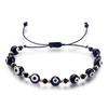 Popular Pulsera Tejida con Ojo de Diablo de Cristal de Amazon para Mujer, Pulsera de Cuentas Más Vendida Transfronteriza Europea y Americana, Joyería de Mano para Parejas