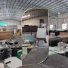 Espejo de Baño con Marco de Aleación de Aluminio Operado por el Fabricante Espejo de Baño con Forma Especial para Hotel Espejo de Baño Montado en Pared Estilo Europeo
