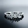 Anillo de estrella de plata de ley S925 para mujer, anillo de moissanita irregular con incrustación completa, fábrica japonesa de joyería de lujo ligero de alta gama