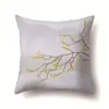 Funda de Almohada Geométricas Flor de Rama para Sofá Funda de Cojín de Oficina a una Cara Funda de Almohada para Sala de Estar Funda de Almohada Lumbar para Ciclismo