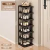 Zapatero Simple Pequeño Estrecho Ahorrador de Espacio Estante de Almacenamiento Multicapa para Entrada de Casa Espacio de Alquiler Dormitorio Puerta de Entrada Zapatero