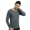 Ropa de Otoño para Hombre de Algodón Puro Fina de Manga Larga de Otoño e Invierno Camisetas Básicas para Vestir Ropa Interior Térmica Tops Individuales para Mujer