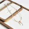 Nuevo Collar Personalizado de Piedra Ojo de Gato Multicolor, Colgante de Cristal Mariposa de Acero de Titanio, Borla Super Hada Perla de Agua Dulce
