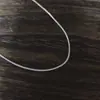 Colar Chopard Prata de Lei S925 Corrente Fina para Clavícula para Mulheres, Corrente de Prata Simples e Versátil, Acessórios de Corrente em Branco DIY