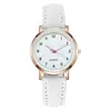 Reloj para Mujer con Correa de Cuero de Diseño Sencillo Transfronterizo, Reloj para Mujer con Sentido Avanzado, Reloj Decorativo Pequeño y Fresco para Niñas