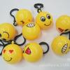 Llavero colgante de cara sonriente amarilla transfronterizo colgante de cara sonriente de ABS al por mayor bola de cara sonriente de dibujos animados manualidad pequeños regalos
