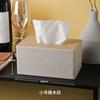 Caja de Papel al por Mayor para Sala de Estar del Hogar Caja de Pañuelos de Madera Maciza Creativa Caja de Papel Sencilla de Lujo Ligero con Logotipo Caja para Servilletas