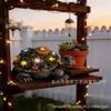 Adorno de Tortuga Solar para Exteriores, Luz Decorativa Realista de Suculenta, Artesanía de Resina para Jardín, Césped y Paisaje
