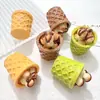 Juguete de Comida Simulada Frijol de Chocolate Tubo Crujiente Accesorios de Resina Llavero de Pegamento Cremoso DIY Pasador Joyería Parche Hecho a Mano