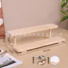 Pequeno porta-vinhos doméstico, prateleira de armazenamento de mesa, prateleira de armazenamento multi-nível estilo escada, prateleira de exposição de madeira maciça vintage, prateleira organizadora