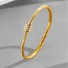 Pulsera de acero de titanio cabello de bebé estrella hombrecito pulsera de cintura niñas alto sentido moda europea y americana llena de diamantes no se desvanece pulsera