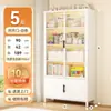 Estantería de Acero para Uso Doméstico Estantería para Niños Gabinete de Almacenamiento para Sala de Estar con Puerta Gabinete de Almacenamiento de Pie a Prueba de Polvo Vitrina de Hierro Forjado